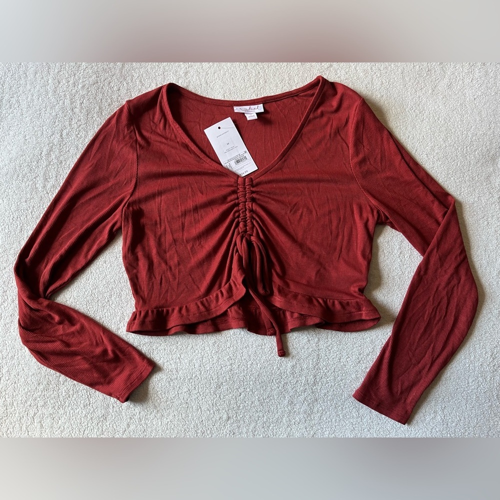 Isabel Maternity by Ingrid & Isabel Red Crop Top